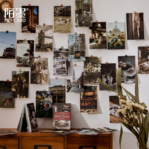 Mo Mo Dual Enjoy Material Note Material Book Retro Life Series Handbook Decorative Backing Paper 60 sheets in 8 styles
