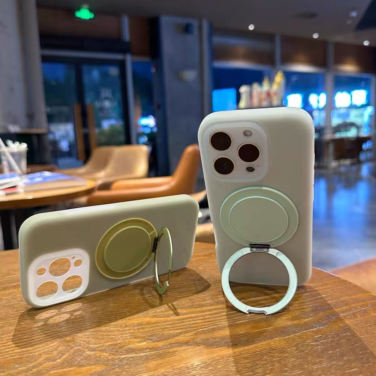 Soporte magnético de gelatina de color sólido simple 360 para iPhone16ProMax Apple 15/14 funda para teléfono móvil 13 mujer