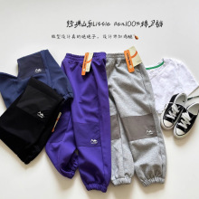 长裤320克山系卫裤2025中大童装秋季贴布休闲裤中大童春秋款