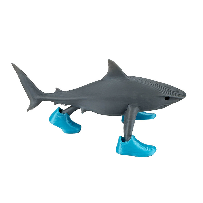 3D プリントおもちゃ tungtungsahur と tralalo サメフィギュア人気の山と海の古典可動モデル|undefined