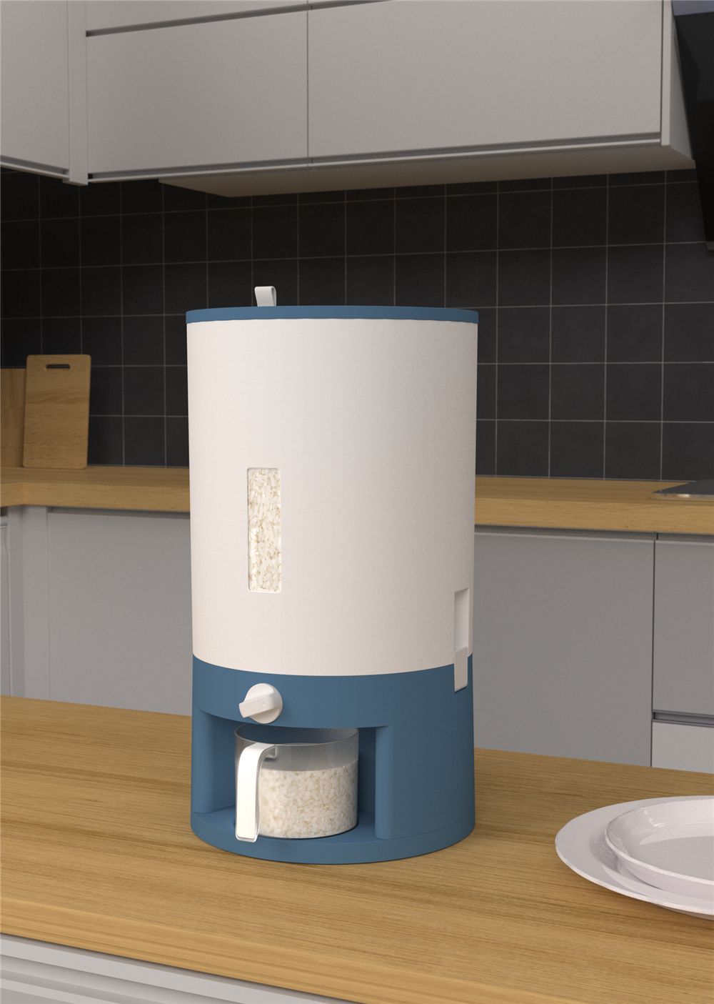 Cubo de arroz olla automática de arroz de calidad alimentaria cubo sellado de harina Cubo de almacenamiento de grano diverso caja de almacenamiento de arroz caja de cubo de arroz