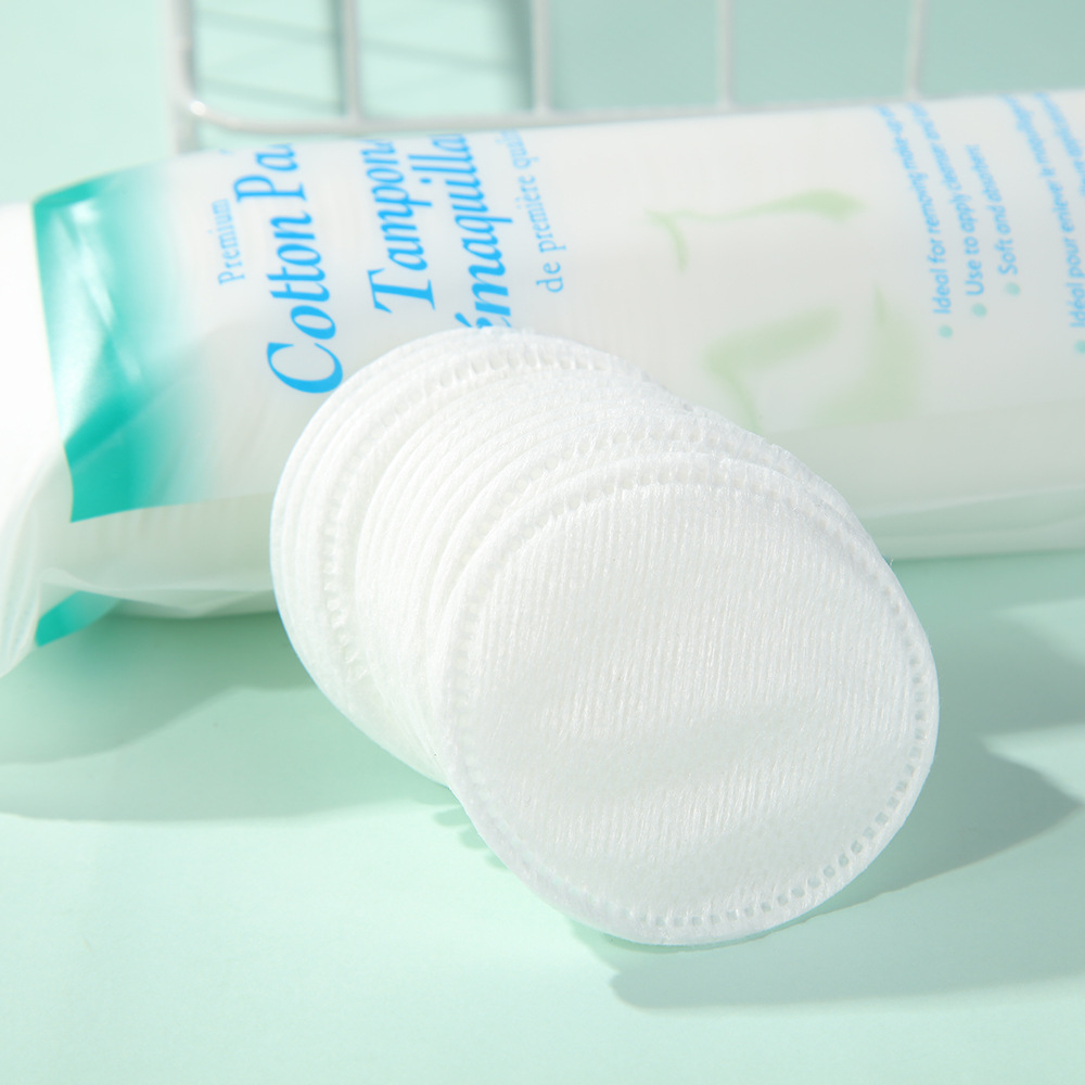 100 piezas de algodón no tejido de agujero de alfiler cerrado de bordes de algodón de limpieza de la piel