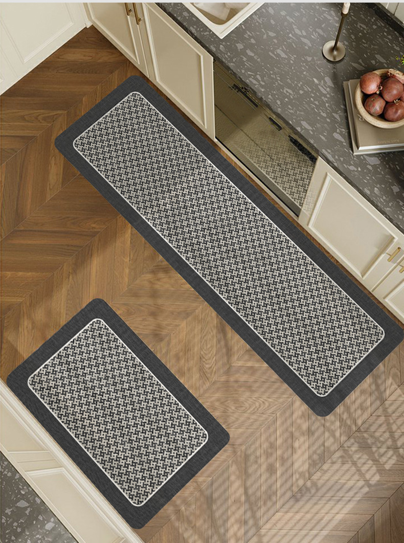 Tappetino da cucina moderno, semplice, lavabile, resistente allo sporco, assorbente, antiscivolo, assorbente per pavimenti oleosi, lavabile e gratuito._voghion.com