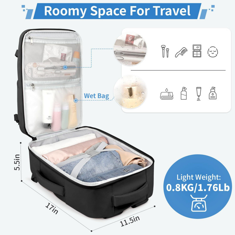 Amazon nueva mochila de viaje para hombres y mujeres TSA15.6 pulgadas mochila de computadora portátil para volar