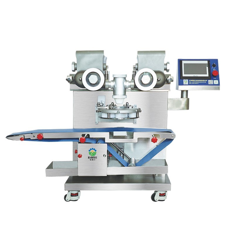 Mini máquina automática de embalaje y relleno multifuncional para molde de pastel de luna y equipo de máquina de embalaje y relleno comercial de pastel y bolón