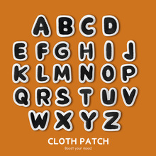 刺绣布贴字母diy配饰黑色英文装饰贴包包鞋帽服装电脑绣花补丁贴