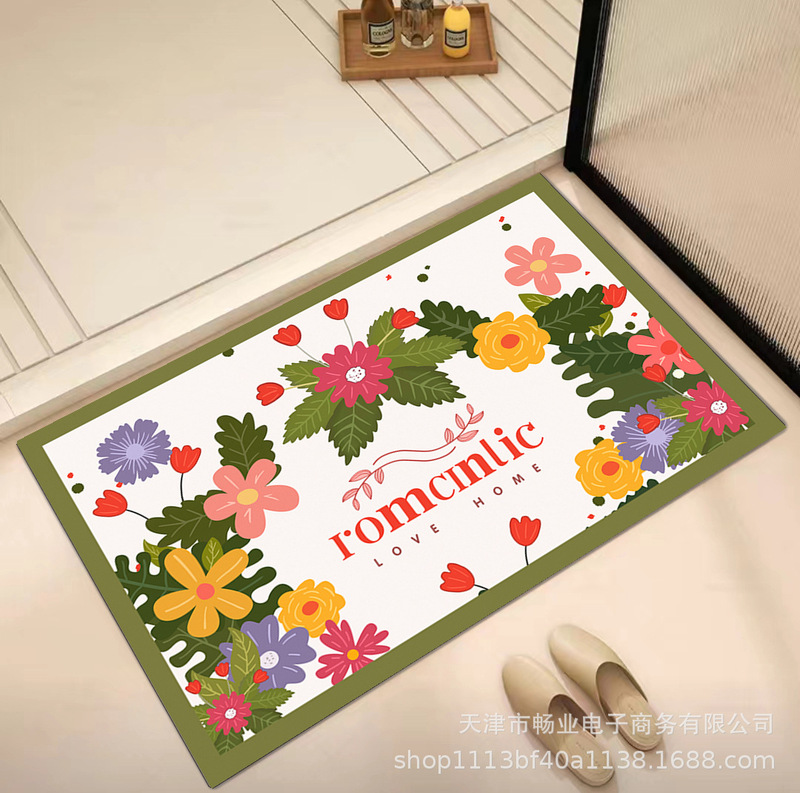 Bathroom Quick-Drying Absorbent Diatomaceous Earth Household Floor Mat Kitchen Toilet Entrance Carpet Bathroom Foot Mat Door Mat Non-Slip