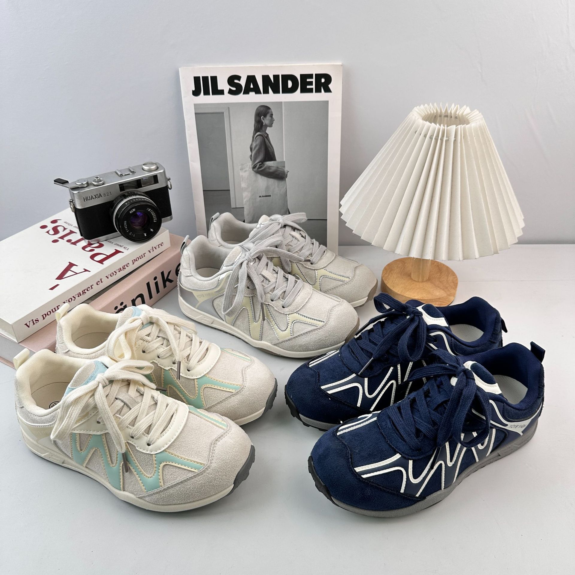 Yuanbo 2025 otoño nuevo estilo de moda casual zapatos de deporte ligero zapatos de carrera transpirables versátiles zapatos de entrenamiento Agand