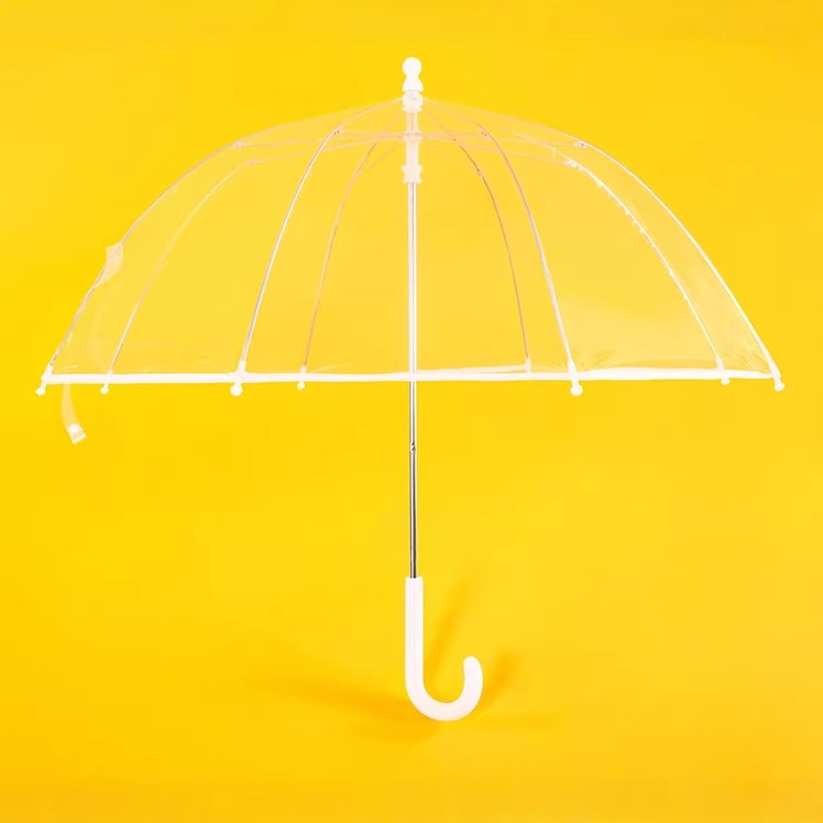 Bubble Umbrella Kindergarten Baby Umbrella Cartoon Safety Children's Transparent Umbrella Ultra-Light Straight Umbrella Mushroom Umbrella Rain Umbrella