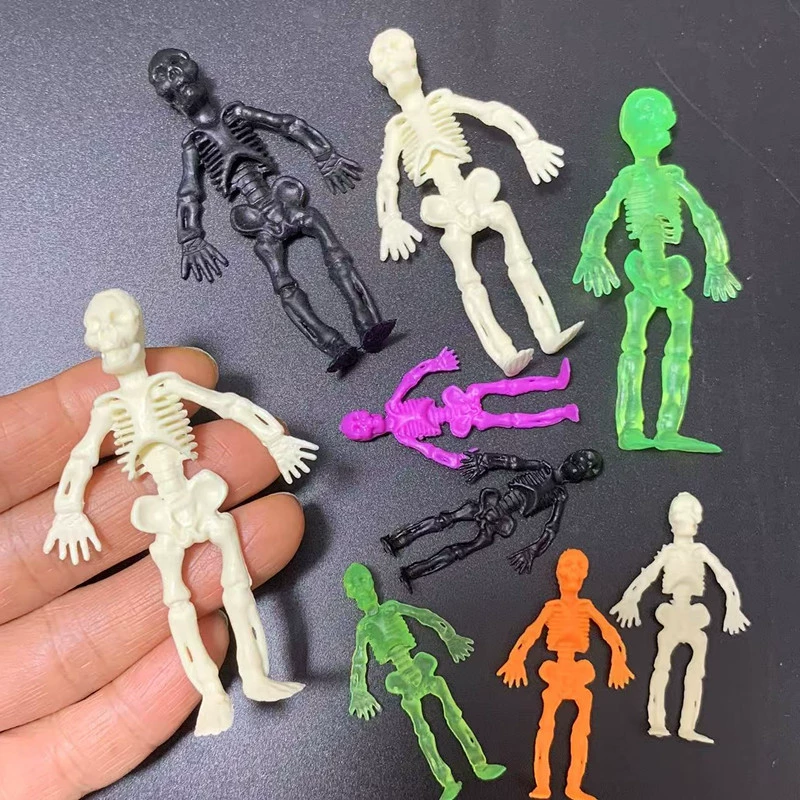 Мини-человеческий скелет Хэллоуин украшения реквизит креативная Новинка маленькие игрушки аксессуары ПВХ пластиковый череп человек