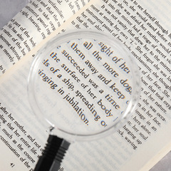 70mm acrylic magnifying lens with hexagonal column handle magnifier, children's handheld portable magnifier