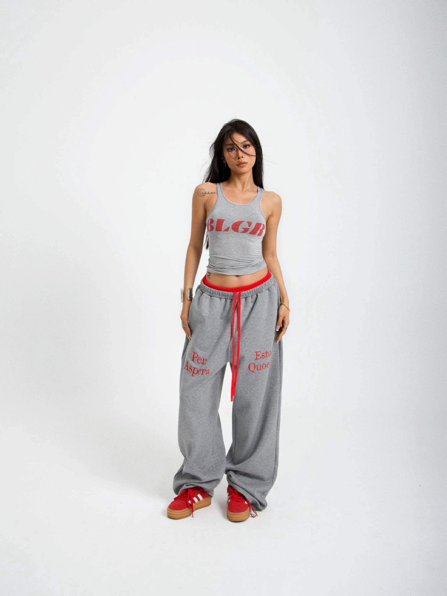 Спортивные штаны oversize, осенний стиль, серые, размер XXL