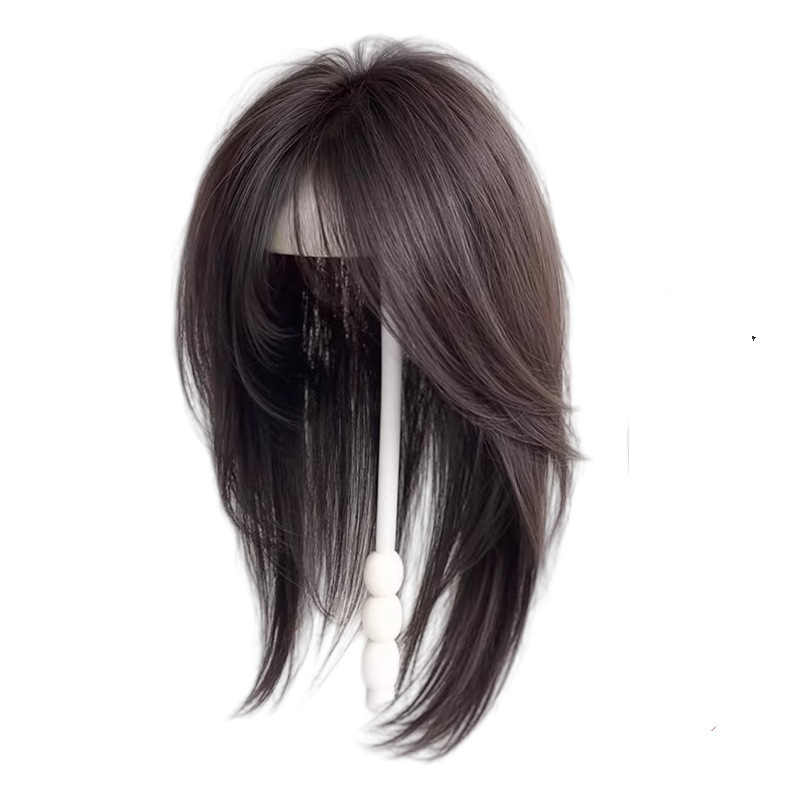 Perucas sin cabello para mujeres con una cubierta de cabeza completa, cabello suelto, aumento de cabello, temperamento de cabello de alto nivel para mujeres