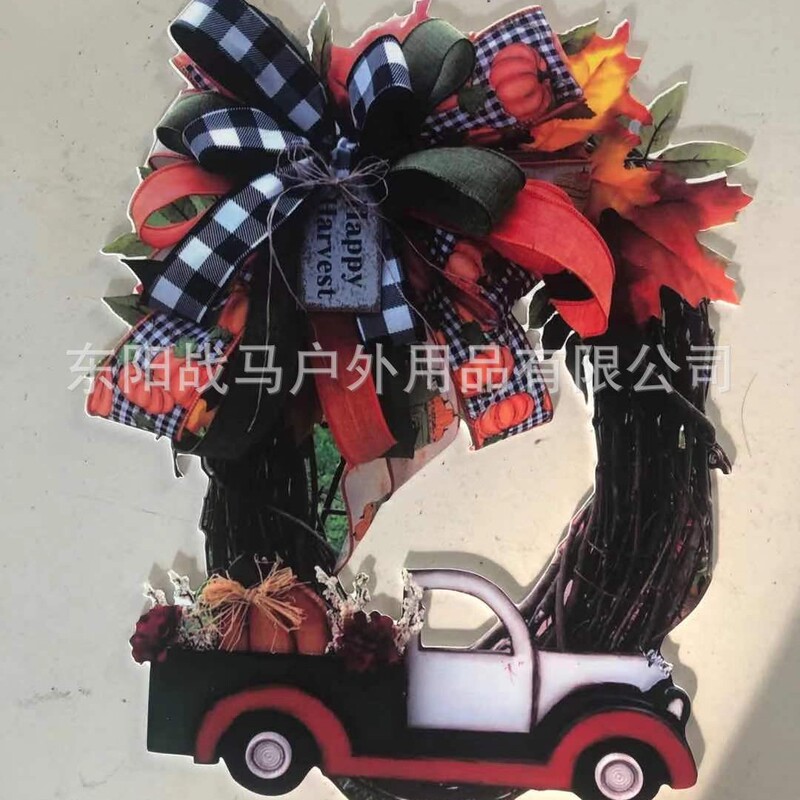 クロスボーダー爆発クリスマス装飾ドア掛け輪盤花輪クリスマス松果花輪トラック花輪ストラップ卸売り|undefined