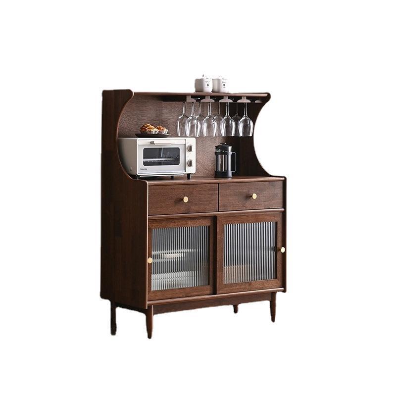 Shangpin Solid Wood Sideboard 70 Kitchen Storage Tea Cabinet Living Room Wine Cabinet Storage Cabinet Coffee Bar Multifunctional American Style