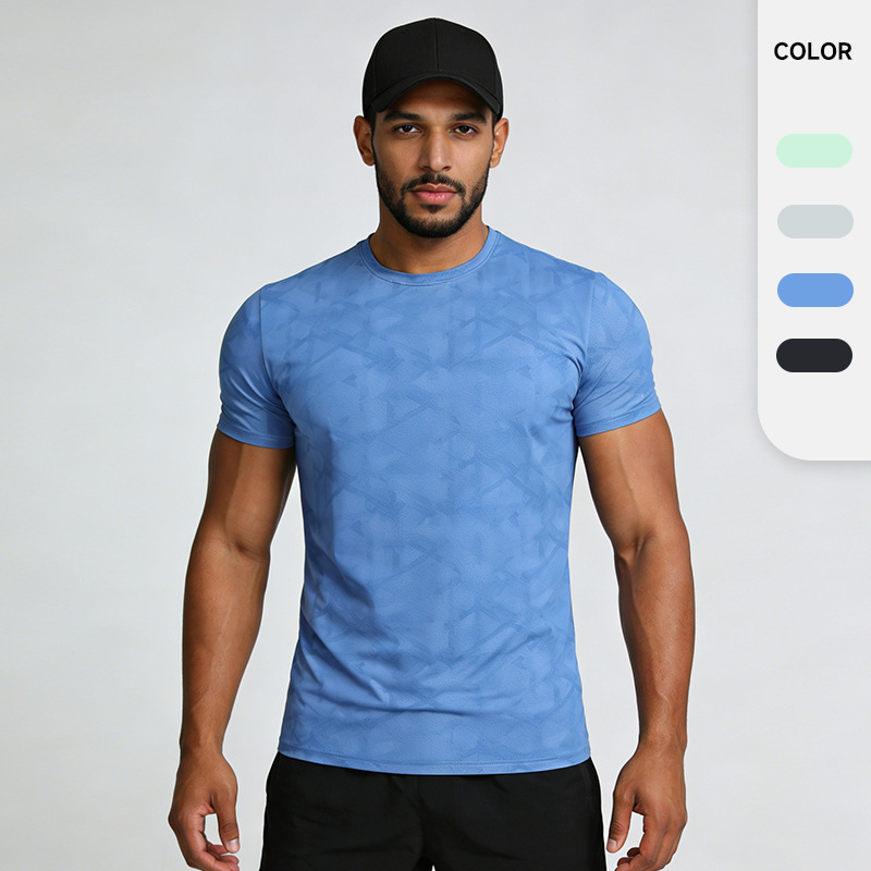 2026 European and American Cross-Border Foreign Trade New Custom-Made Men's T-Shirt Digital Printed Short-Sleeved Summer Men's Quick-Drying Top