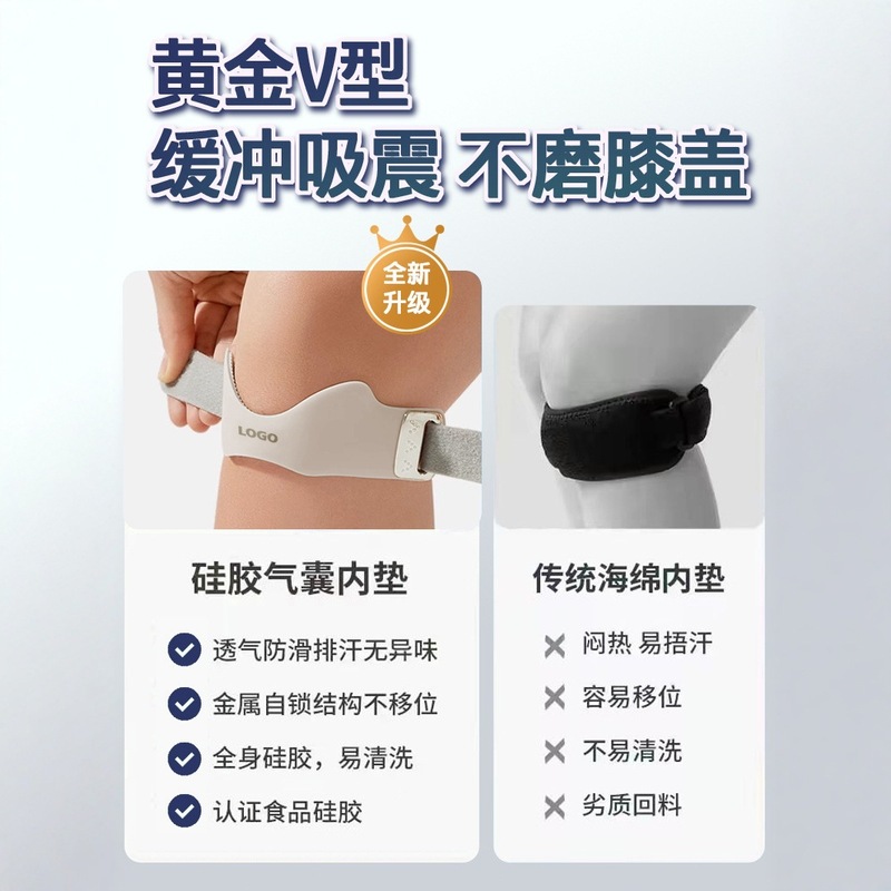 男性と女性のための膝蓋骨ベルト膝パッド、縄跳び、ランニング保護ベルト、登山、プロスポーツ膝パッド、半月板保護、夏|undefined