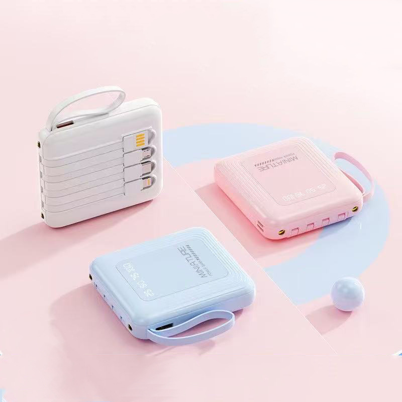 Fuente de fábrica nuevo banco de energía portátil con cable propio banco de energía de gran capacidad banco de energía móvil compacto