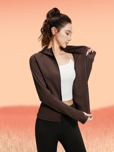 Juyitang New Warm Winter Yoga Set for Women: Slim-Fit, Waist-Slimming, Casual, All-Match Fleece-Lined Hooded Yoga Wear
