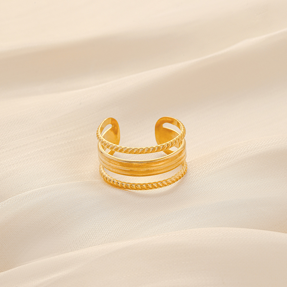 6g Weight Open Ring Classification Adjustable Ring Size 1 Piece Quantity Daily Occasion Stainless Steel Material Star, Heart Shape Pattern Women'S Gender Plating Design Simple Style Style Simple Style Star Heart Shape Stainless Steel Plating Open Ring 1 Piece 22