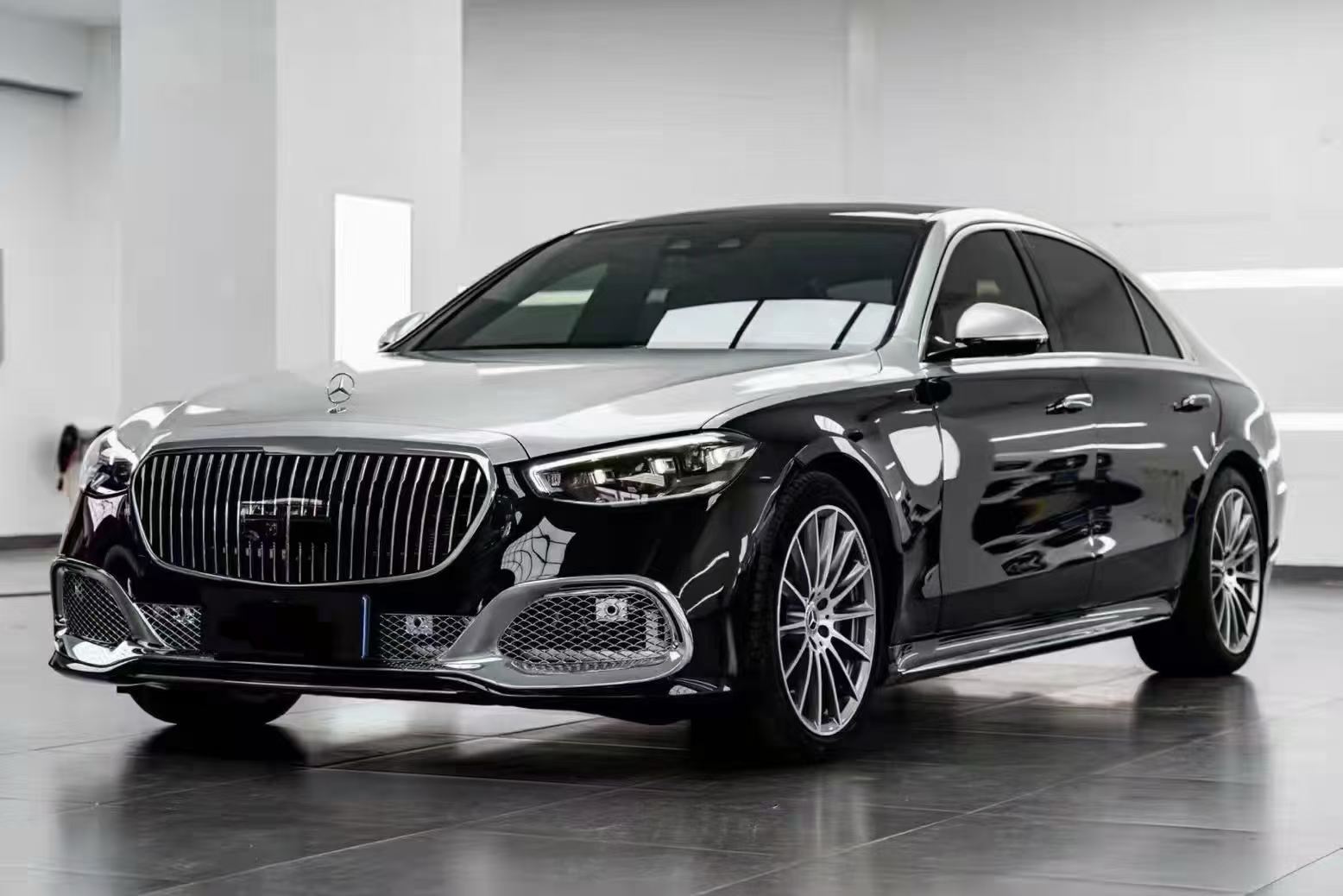 Suitable for 21-25 Mercedes-Benz S-Class modified W223 Maybach front and rear bumper, full grille surround kit