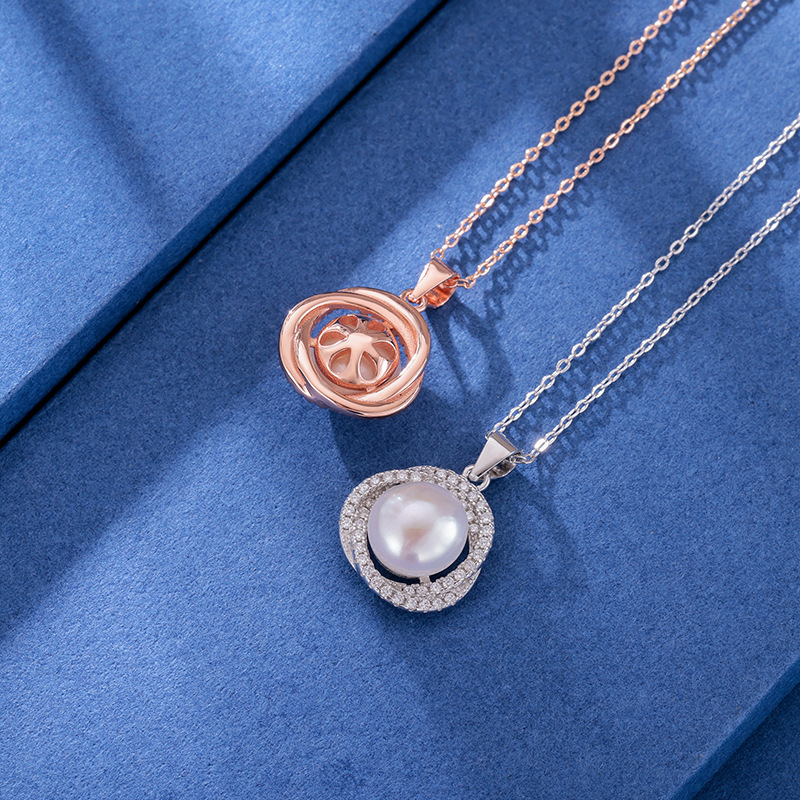 S925 plata esterlina collar de perlas agua dulce para las mujeres verano versátil nicho diseño alto sentido madre colgante cadena clavícula