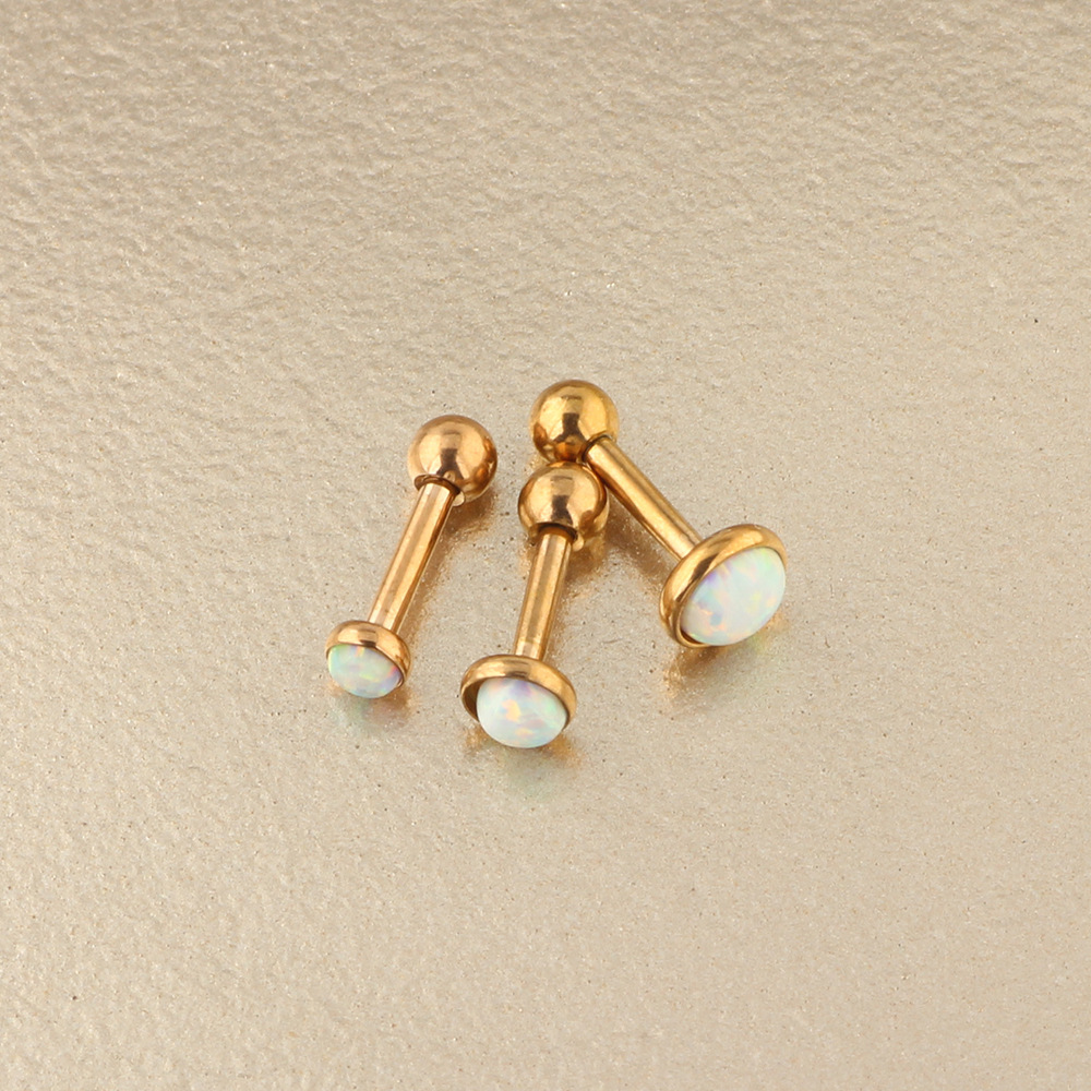 Opal Star Ear Climbing Earring 316L Surgical Steel Cubic Zirconia Cartilage Stud for Women detail image 9
