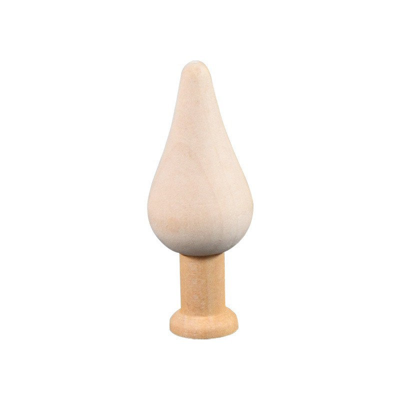 Nuevo producto bricolaje pintado a mano madera embrión fruta árbol de Navidad campana hongo casa se puede colorear regalo de vacaciones preescolar