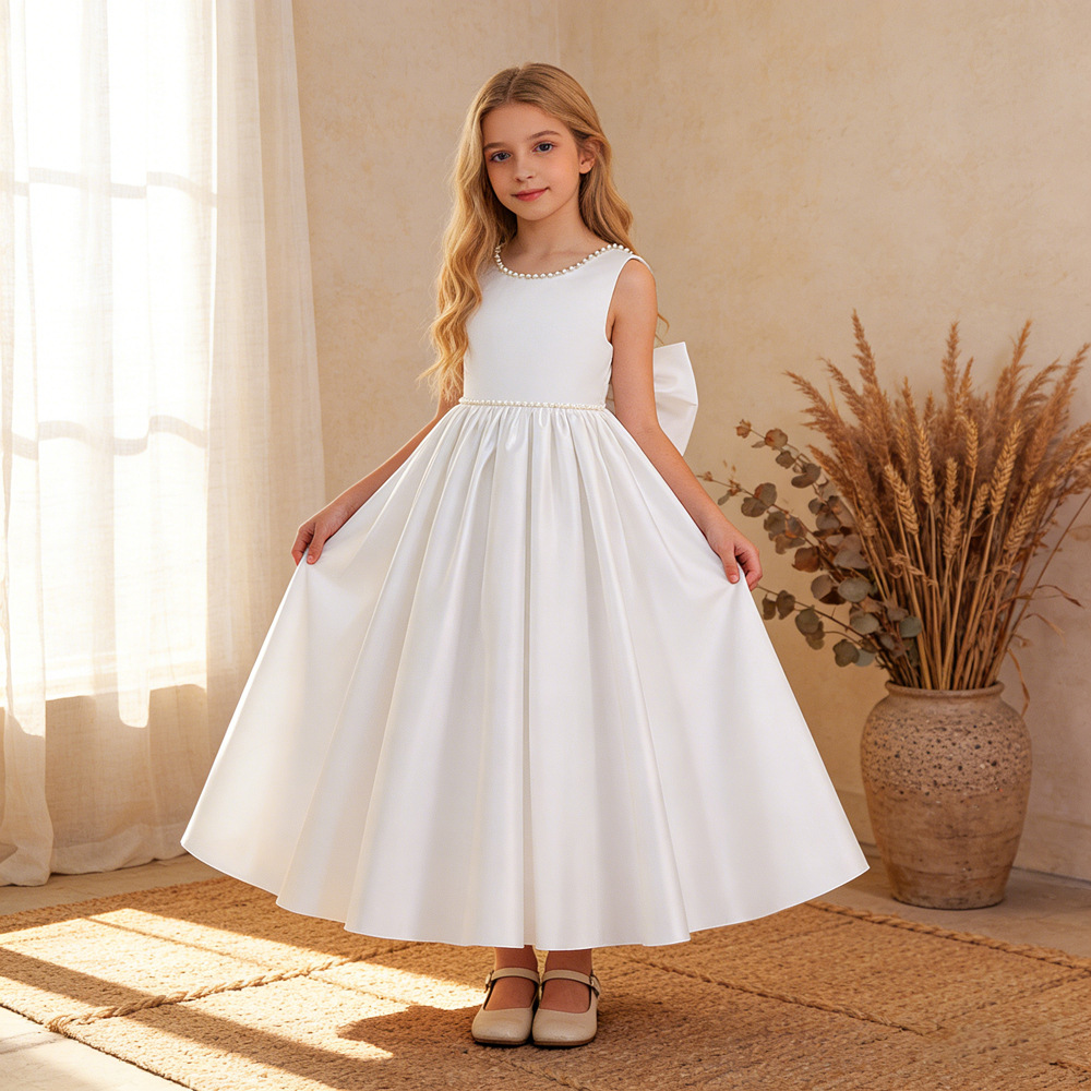 Comercio exterior vestido de princesa vestido de niña piano violín rendimiento vestido de espectáculo vestido de anfitrión de niños desfile vestido