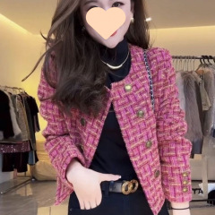高级感名媛法式彩色编织小香风外套女设计感气质百搭网红爆款上衣