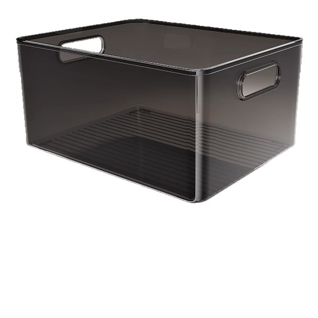 デスクトップ収納ボックス スナック雑貨収納ボックス 長方形プラスチックリビングルーム収納バスケット 透明引き出し型収納ボックス