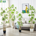 百合竹仿真绿植大型室内轻奢绿植假盆栽仿真植物盆景客厅装饰摆件