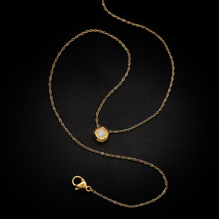 Fashionable brand small design necklace, chain for key bag , accessory, city style, simple and elegant design, light luxury style, 750 sample gold