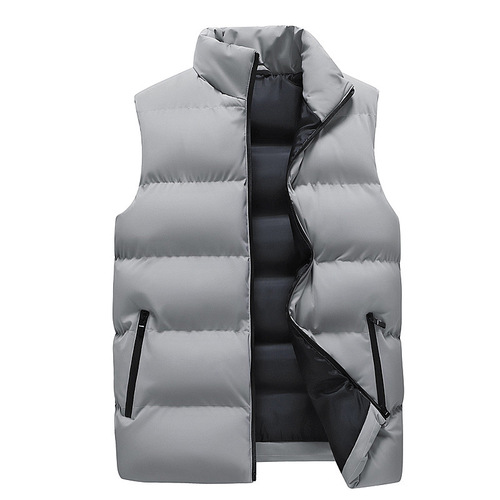 Men's winter turtleneck fashion backless vest pure color men's thick coat warm sleeveless cotton robe