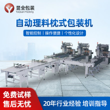 全自动理料进料饼干枕式包装机 装盒装箱包装机 食品自动包装整线
