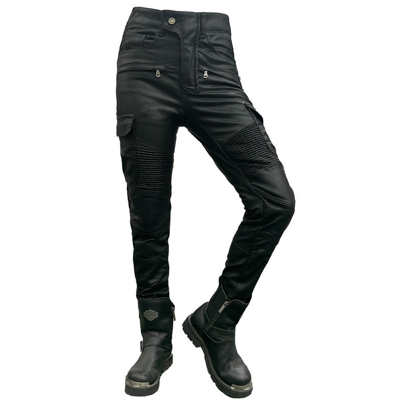 VOLERO motocicleta de cercanías pantalones de montar rectos pantalones anti-caída mujer Caballero motocicleta impermeable parabrisas pantalones de cuero