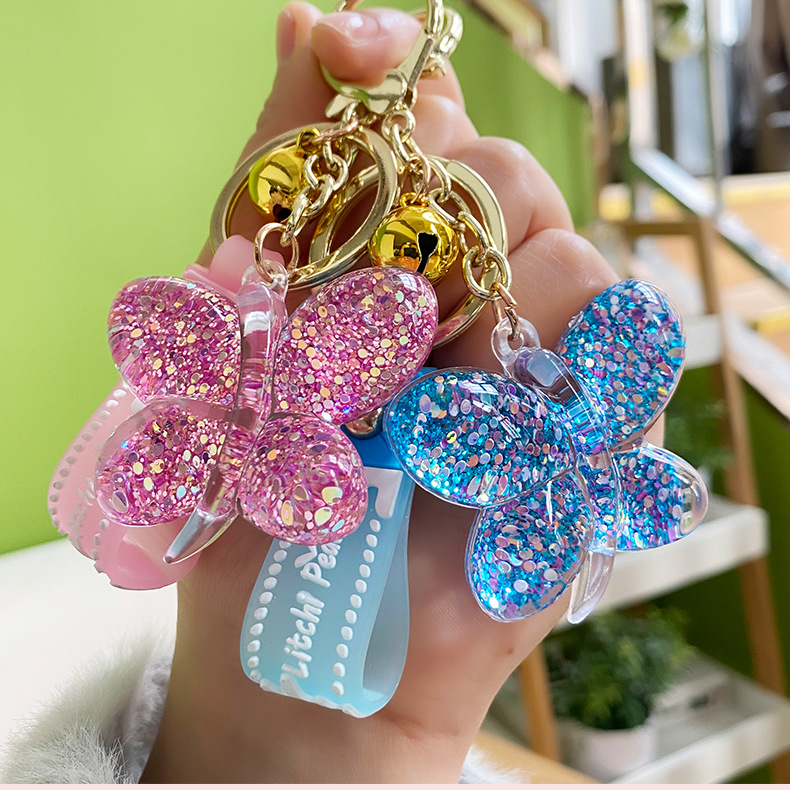 1 Piece Fashion Butterfly Arylic Stoving Varnish Unisex Keychain display picture 1