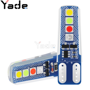 Car LED width light T10 3030 8smd silicone transparent small car lamp license reading light width light