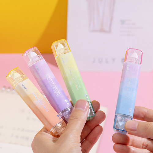 Ins style high-looking double-head correction with dot dispensing two-in-one student dual-use account paste tape correction tape
