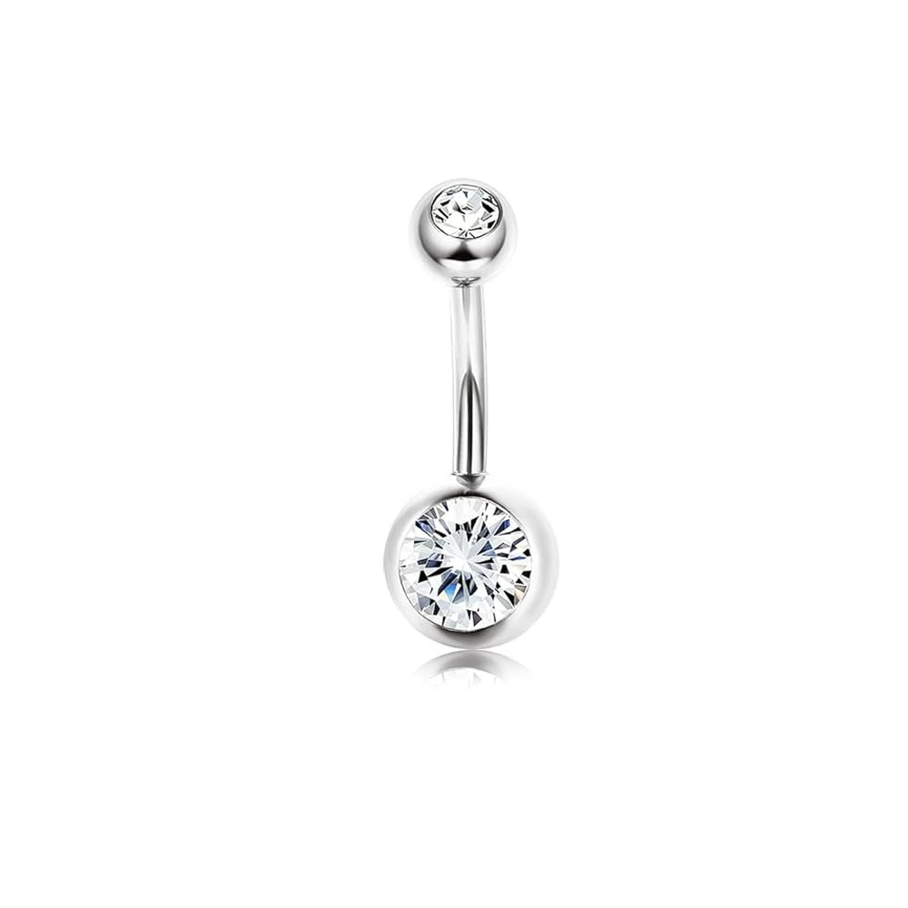 Belly button piercing, classic physiological set stainless steel, Amazon, 9 pieces, (Physicals)