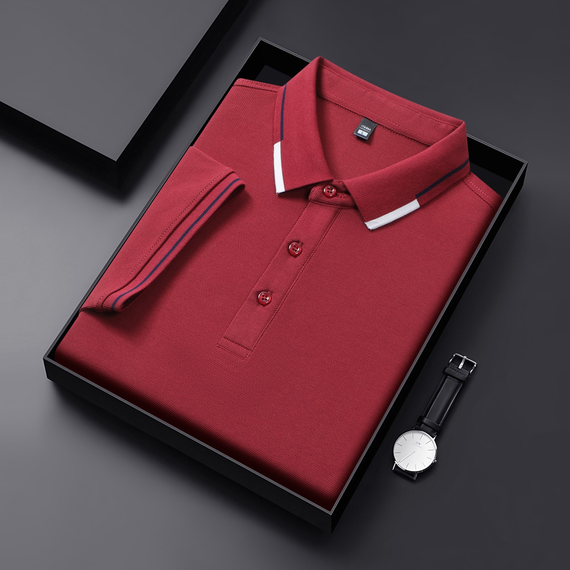 Camiseta Polo de Manga Corta con Tecnología Antibacterial de Seda Helada para Verano 2026, Color Sólido, Venta al Por Mayor