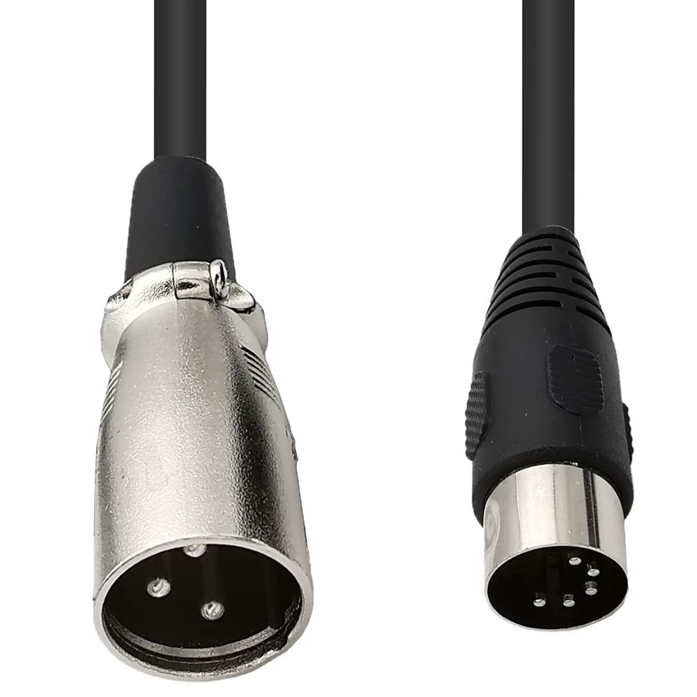 Кабель-адаптер: большой DIN 5PIN к XLR, материнская аудио-коннекторная связь MIDI к XLR