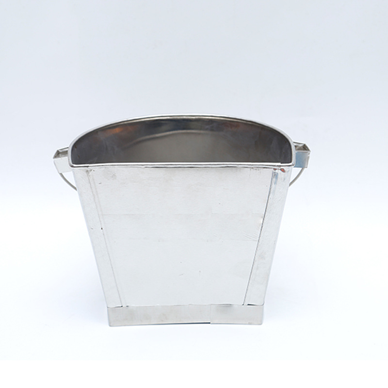 Cubo de arena/semi-círculo de acero inoxidable para incendios, pintado, grande, grueso