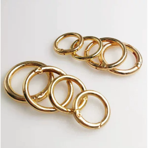 Metal Ring Spring Clasp, Circular Clasp, Key Ring, Open Ring, Bag Clasp, Bag Accessories, Hardware Hook Clasp