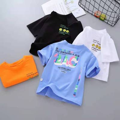 Children's clothing Children's short-sleeved T-shirt 2022 summer new pattern men and women baby Easy Western style jacket Children Summer wear