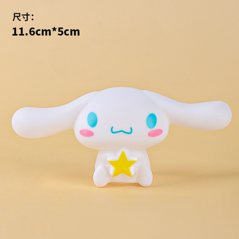 Decoración de pastel de perro de jade adorno de decoración de pastel de perro de orejas grandes blancas de dibujos animados retro Kulomi complemento de vestir para hornear tarjeta de cumpleaños