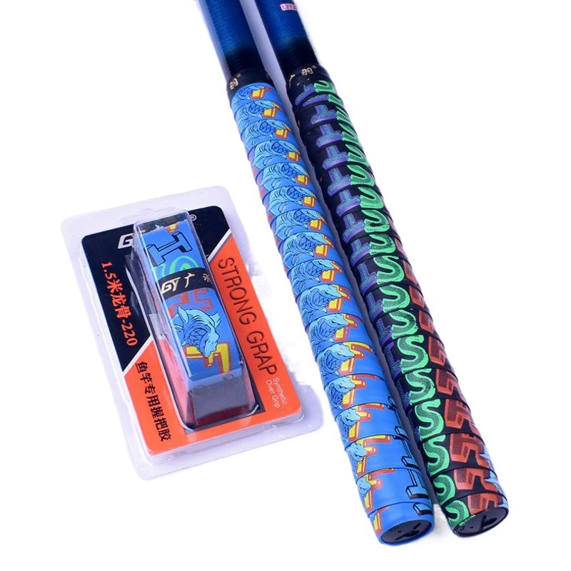 Лента для рукояток с расширенной печатной поверхностью, впитывающая пот, клей для рук, лента для бейсбольных бит, противоскользящая лента, специальная лента для удилищ оптом