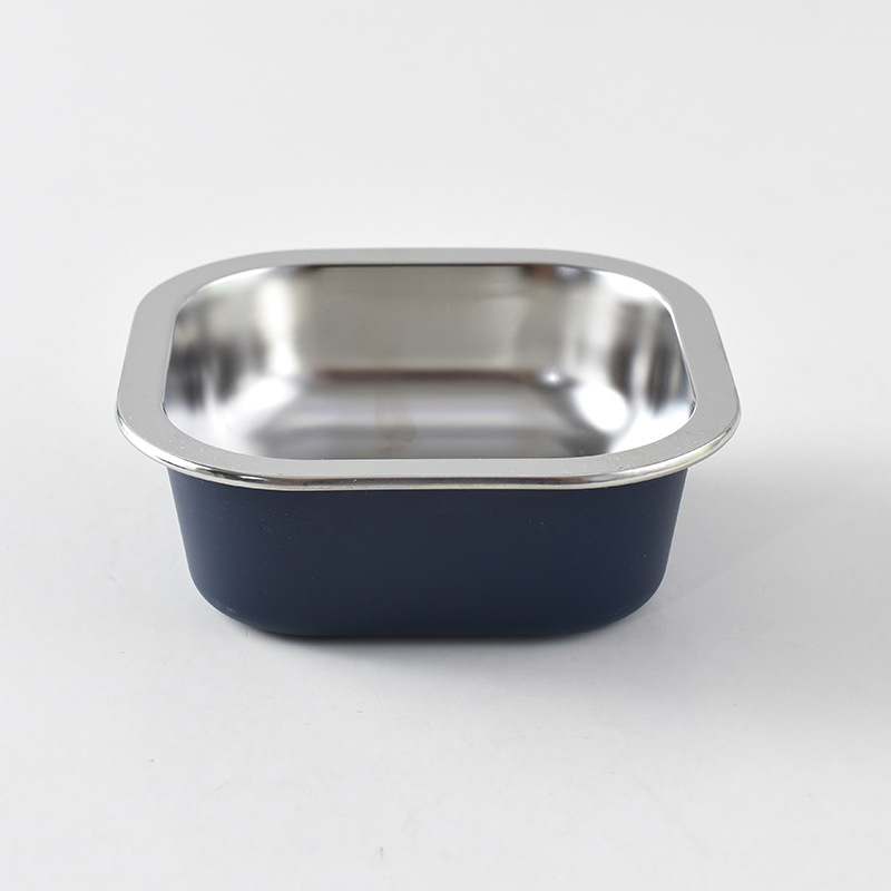 Pet Bowl tazón de comida para perros antidetonantes tazón para perros pequeño tazón de arroz para perros de acero inoxidable tazón para perros suministros para mascotas en stock al por mayor