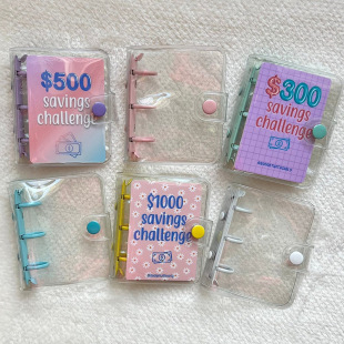 Mini Binder Savings Challenge Money Clip Gift Creative Mini Money Clip