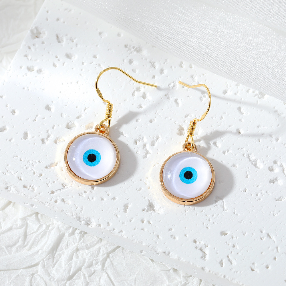Plating Design 1 Pair Retro Devil's Eye Plating Alloy Drop Earrings